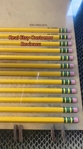 Real Etsy Customer Reviews: Engaged vs Stamped Engraved Pencils