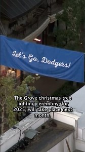 Christmas tree arrives at The Grove
