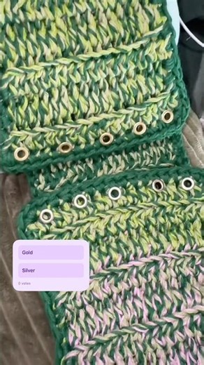 Gold or silver for my fairy ren faire yarn costume!? #renassaincefair #crochet