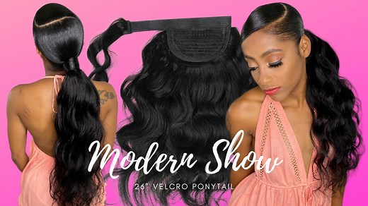 CHEAT Sleek Ponytail | Quickest Velcro Ponytail Install Using Modern Show Hair