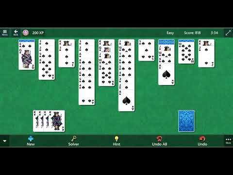 Microsoft Spider Solitaire, Easy, Butterfly Ending, September 4, 2026