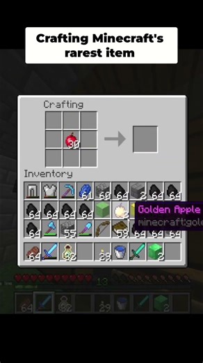 Crafting Gapples In 1.8 Minecraft Hits Different #minecraft #minecraftserver play.ancientsmp.com