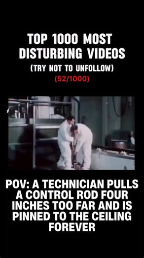 Disturbing Tapes- All Disturbing & Banned on Instagram: "On January 3, 1961, a routine maintenance task at the National Reactor Testing Station in Idaho became the deadliest nuclear accident in U.S. history. Three young military technicians—John Byrnes (22), Richard Legg (26), and Richard McKinley (27)—were reassembling the SL-1 experimental reactor after a holiday shutdown. During the process, Byrnes attempted to manually lift the reactor’s central control rod, a component already known for its