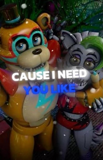 Glamrock Freddy x Roxy❤️ #fnaf #glamrockfreddy #Roxy #lyrics