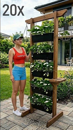 How to Grow 100+ Strawberries in a 2ft Space! 🍓 (Vertical DIY)