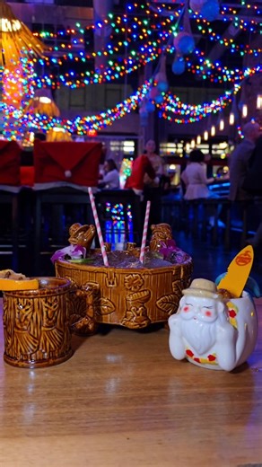 Chelsey Hauston on Instagram: "Christmas tiki bar pop-up in Phoenix is happening until 12/28 🎄 @bitterandtwisted_az @sippinsanta is back open for the season. Expect lots of fun takes on tiki drinks with festive flavors. There are 6 new cocktails this year with 6 that have returned from the last menu. We tried all of the new ones and my favorite was the coco ho ho. They sell great bites here too. The crab rangoon dip and the katsu sliders are a must! They also have a private room area that you c