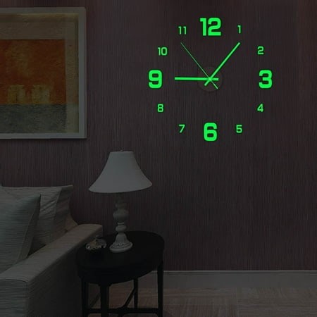 TopLLC Wall Clocks Modern Style Clocks Luminous Wall Clock Stickers, DIY Glowing Frameless Hanging Watches,DIY Sticker Wall Clocks For Kitchen, Bathroom, Home Decoration, Digital Luminous on Clearance - Walmart.ca