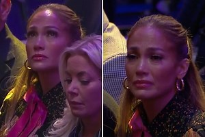 JLo sobs as she and ARod grieve Kobe Bryant at heartbreaking funeral