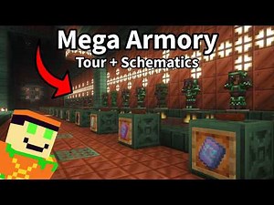 I Built the Best Mega Armory Bases in Minecraft - World Tour and Free Litematica Schematics