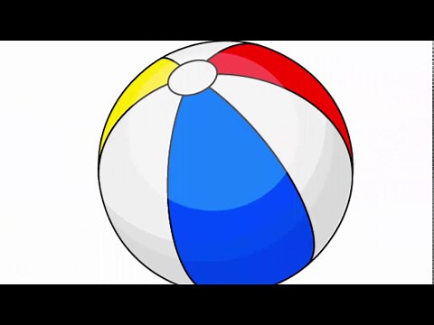 Beach ball - Adobe Illustrator cs6 tutorial. How to draw simple summer inflatable ball