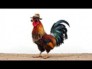 Rooster Practices Crowing | Pretending to Faint from Tiredness