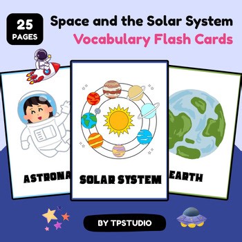 Solar System Vocabulary Printable Flashcards | Space Science Activity