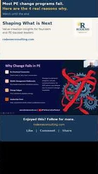 4 Real Reasons PE Change Programs Fail #Shorts