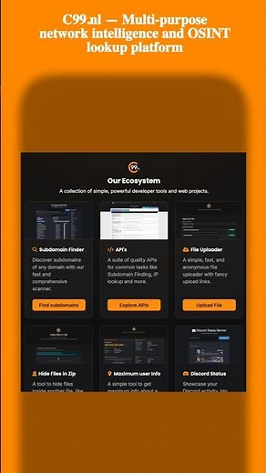 c99.nl: Multi-Function OSINT & Reconnaissance Platform #Cybercavin #vinodahirwar