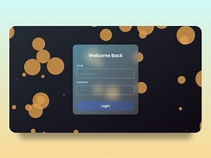 Glass Login with Particle.js