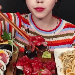603K views · 31K reactions | Futomaki, Tuna Maki and Sea Urchin Roe Pasta Mukbang ASMR Eating Sounds Join my group: https://www.facebook.com/groups/boki.mukbang | Yummy Boki | Facebook