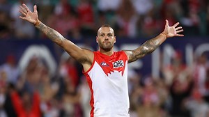 The moment Buddy Franklin kicked his 100th goal