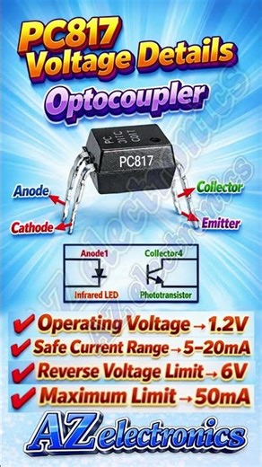 PC817 Optocoupler Voltage Details Explained | Input, Output & Working Guide