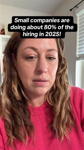 2.4K views · 31 reactions | Companies with fewer than 250 employees employ roughly half of the workforce but are doing 80% of the hiring. If you're looking for a job, think small (businesses!) #jobsearch #jobseekers #smallbusiness #jobmarket | Bonnie Dilber | Facebook