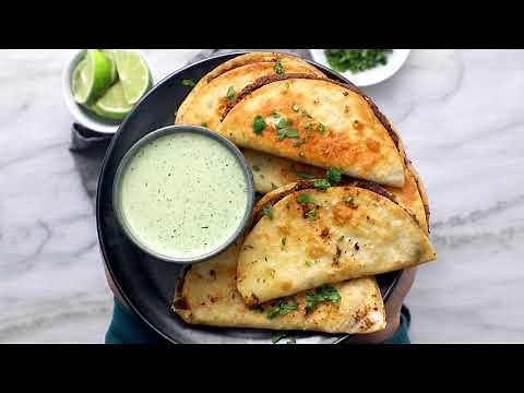 Crispy Black Bean Tacos with Cilantro Lime Sauce