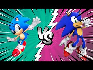 Classic Sonic VS Modern Sonic Sprite Animation
