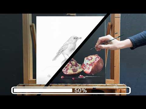 From Sketch to First Details | The Robin and the Pomegranate