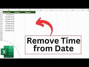 How to Remove Time from Date in Excel