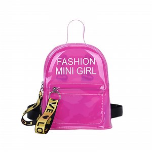 [Hot Item] Fashion Waterproof Transparent Clear PVC Hot Design Shoulder Bag Mini Girls Backpack