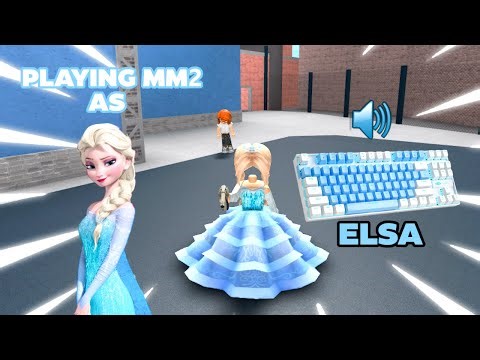 ELSA DESTROYS TEAMERS IN MM2 + GAMEPLAY (KEYBOARD ASMR)