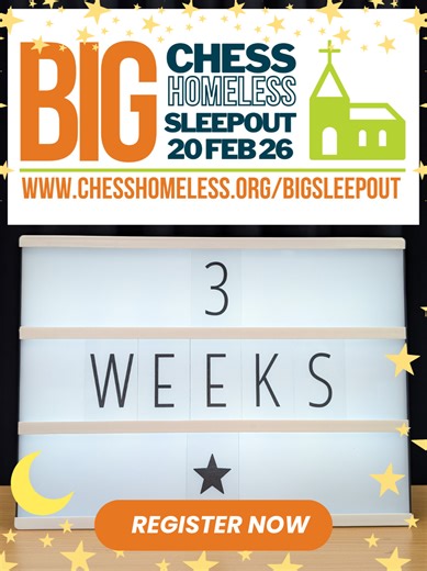 🌙Your Friday plans could make a REAL difference - are you up for it? Now less than 3 weeks to go: on 20 Feb, we’re sleeping out at Chelmsford Cathedral to support homeless adults across Chelmsford & Essex. One night outside will help change someone’s future. Don’t just watch it, actually do it. 👉 Sign-up now: chesshomeless.org/bigsleepout #BigSleepout #CHESSHomeless #CHESSBigSleepout #Chelmsford #EndHomelessness #CommunityImpact