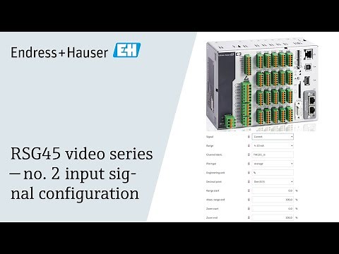 RSG45 video series | No 2: Input signal configuration | #endresshauser