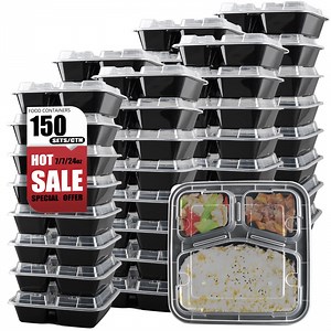 [Hot Item] Wholesale Multi-Compartment Square Disposable Leak Proof Plastic PP Fresh Food Storage Containers