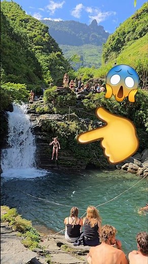 great moments of diving and exploring waterfalls #waterfall #travel