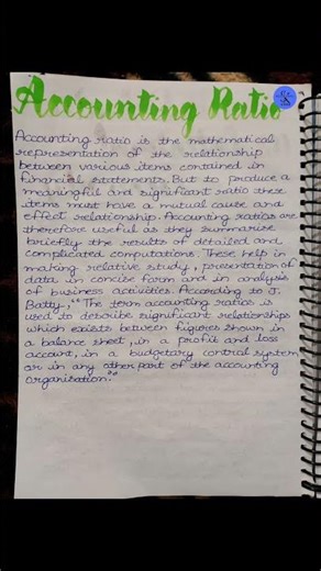 Accounting Ratios || Accountancy || 12th Class