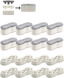 Bidet Bumper, 8PCS Height-increasing Pads, Universal Seat Bumper Kit with Strong Adhesive, Replacement Bumpers for Toilet Seat