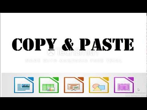 COPY AND PASTE IN LIBRE OFFICE WRITER