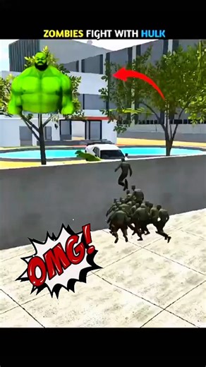 ZOMBIES FIGHT WITH HULK | INDIAN BIKE DRIVING 3D | #shorts #indianbikedriving3d #gaming