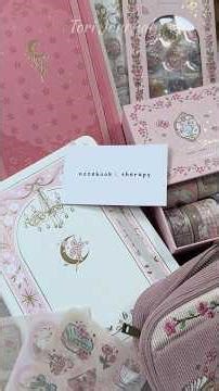 ASMR unboxing newest Tsuki Sakura collection from Notebook Therapy✨🌸🎀🌙💗🫧|#asmr #unboxing #haul