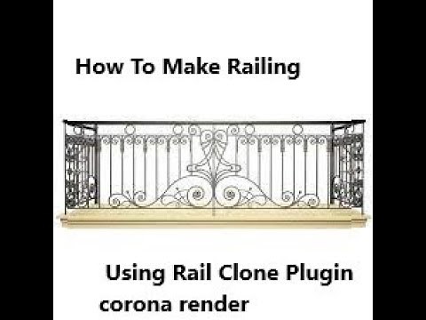 How To Make Railing Design in 3ds Max Using Rail Clone Plugin / Modeling railing very easy step