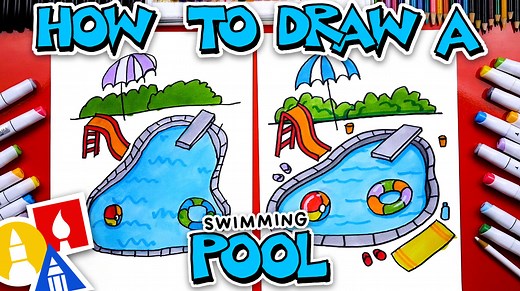 How To Draw A Swimming Pool - Art For Kids Hub — Free Drawing Lessons for Kids -