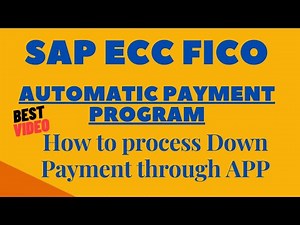 Down Payment with Automatic Payment Program F110 | Vendor Advance Payment with F110 -APP