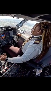 A female pilot landing an aircraft | EMMA COURAGE