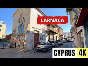 LARNACA, CYPRUS 🇨🇾 [4K] City Centre — Sunset Walking Tour