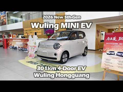 2026 New 5th-Gen Wuling Hongguang MINI EV 301km 4-Door Premium Edition in-depth Walkaround