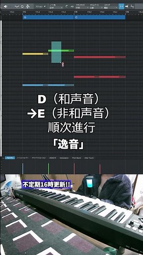 【初心者向け音楽理論入門編87】お前も「逸音」使わないか？キャッチーなメロディを目指すために覚える！【エモい曲／作曲／かっこいい／ボカロ／初心者／DTM／打ち込み／MIDI／コード進行】#shorts