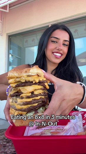 Eating an 8x8 at In-N-Out in 3 Minutes