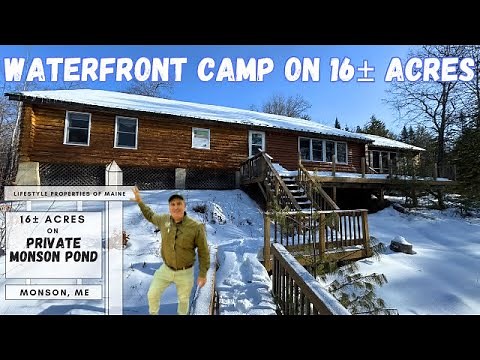 SOLD - Private Trout Lake Retreat | Log Cabin on 16 Acres in the Moosehead Lake Region