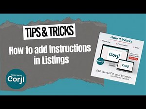 How to add Instructions to a Corjl Listing