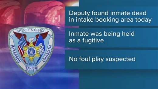 68-year-old fugitive dies in Jefferson Parish jail, sheriff says