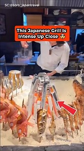 This Japanese Grill Is Intense Up Close 🤯 #foodfacts #food #foodshorts